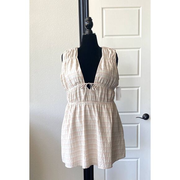 Dresses & Skirts - Ivory Cotton Short Mini Dress